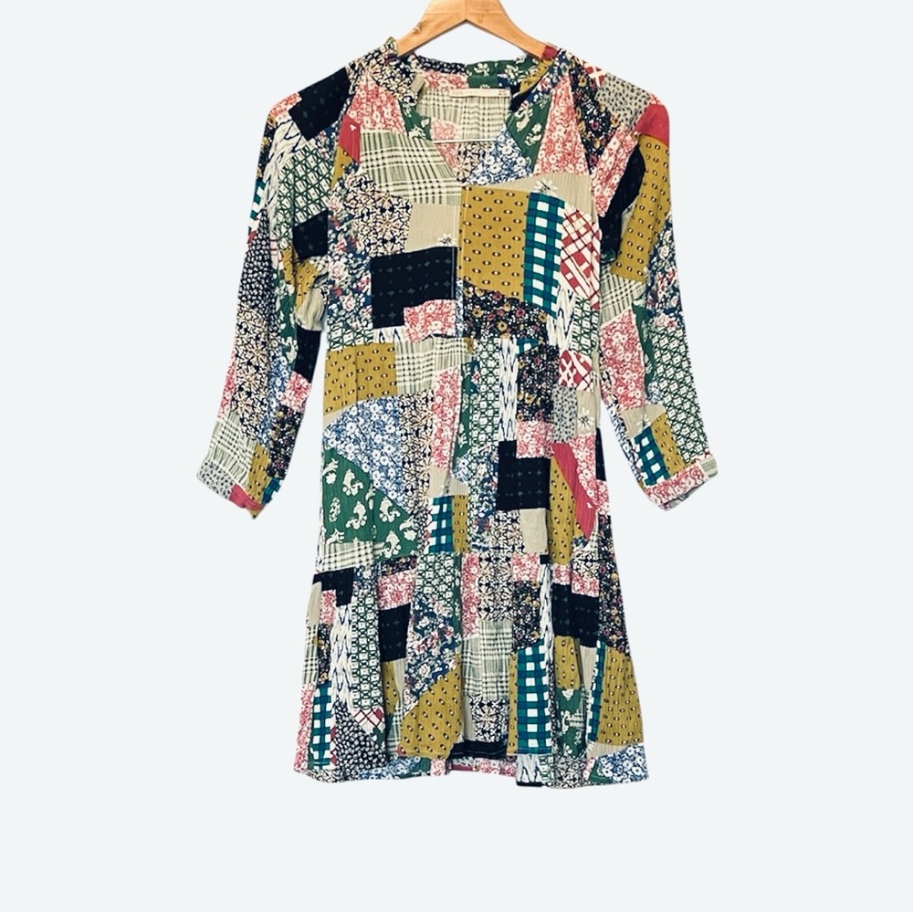 Kids Only Patchwork Plaid Swing Dress Prairie Comfy Casual Girls 13-14Y